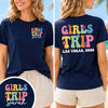 Custom Unisex T-shirt - Personalized Summer Vacation And Travel Gifts For Best Friends, Family - Casino Lights, Bestie Nights