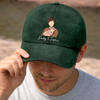 Custom Photo Vintage Washed Denim Baseball Cap - Personalized Father's Day Gifts For Dad, Grandpa - Classic Dad Energy