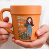 Custom Plant Pot Ceramic Mug - Personalized Birthday Garden Gifts For Gardeners - Garden Girl Era