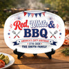 Custom Platter - Personalized America 250th Anniversary Gifts For Mom, Dad, Brother, Sister, Kids - Sparklers, Sauce And Freedom