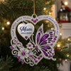Custom Acrylic Ornament - Personalized Christmas Memorial Sympathy Gifts For Loss Of Mom, Dad - Love Echoes Through Time