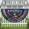 Custom Non-Pleated Fan Flag - Personalized America 250th Anniversary Gifts For Mom, Dad, Brother, Sister, Kids - Land Of Freedom And Love