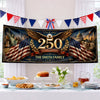 Custom Outdoor Banner - Personalized America 250th Anniversary Gifts For Mom, Dad, Kids - Celebrate Freedom In Style