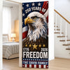 Custom Door Cover - Personalized America 250th Anniversary Gifts For Mom, Dad, Brother, Sister, Kids - United By Freedom Forever