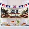 Custom Polyester Outdoor Banner - Personalized America 250th Anniversary Gifts For Mom, Dad, Brother, Sister, Kids - Made Of Freedom And American Spirit