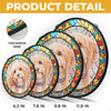 Custom Photo Stained Glass Window Hanging Suncatcher - Personalized Birthday Gifts For Dog Cat Lovers, Dog Dad And Mom, Cat Owners - Puppy Portrait With Rainbow Energy