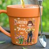 Custom Plant Pot Ceramic Mug - Personalized Birthday Garden Gifts For Gardeners - Born To Grow Beautiful Things