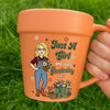 Custom Plant Pot Ceramic Mug - Personalized Birthday Garden Gifts For Gardeners - Her Favorite Backyard Escape