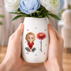 Custom Oval Ceramic Flower Vase - Personalized Best Friend Birthday Gifts For Women, Besties, Sisters, BFF - A Little Piece Of Me