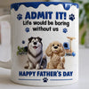 Custom 3D Inflated Effect Printed Mug - Personalized Father's Day Gifts For Dog Cat Lovers, Dog Dad And Mom, Cat Owners - The Best Therapist Has Fur