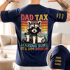 Custom Dad Tax Back Printed Shirt - Personalized Father's Day Birthday Gifts For Dad, Grandpa - Running On Coffee And Dad Jokes