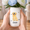 Custom Photo Oval Ceramic Flower Vase - Personalized Birthday Gifts For Dog Cat Lovers, Dog Dad And Mom, Cat Owners - A Touch Of Furry Warmth