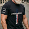 Custom Unisex T-Shirt With Design On Sleeve - Personalized Father's Day Birthday Gifts For Dad, Grandpa - A Father’s Love Lasts Forever