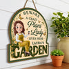 Custom Wood Sign - Personalized Birthday Garden Gifts For Gardeners - A Crazy Plant Lady Lives Here
