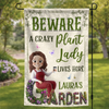 Custom Flag - Personalized Birthday Garden Gifts For Gardeners - Greeting You With Fresh Blooms