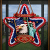 Custom Wood Sign - Personalized America 250th Anniversary Gifts For Mom, Dad, Brother, Sister, Kids - Land Of Liberty, Heart Of Home