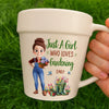 Custom Plant Pot Ceramic Mug - Personalized Birthday Garden Gifts For Gardeners - Gardening Is My Therapy
