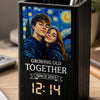 Custom Photo Pen Holder With Clock - Personalized Anniversary Wedding Gifts For Husband And Wife, Him And Her - Loving You Through Every Second