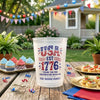 Custom Party Cups - Personalized America 250th Anniversary Gifts For Mom, Dad, Brother, Sister, Kids - United By Freedom Forever
