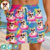 Custom Photo Tropical Hawaiian Aloha Men Beach Shorts - Personalized Summer Vacation And Travel Gifts For Dog Cat Lovers, Dog Dad And Mom, Cat Owners - The Coolest Boss In Town