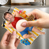 Custom Photo Dad Bod Belly Squishy Acrylic Fridge Magnet – Personalized Father's Day Funny Gifts For Dad, Grandpa – Vacation Mode