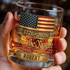 Custom 11oz Whiskey Glass - Personalized America 250th Anniversary Gifts For Women, Men - Red White And Proud