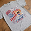 Custom Unisex T-shirt, Premium T-shirt, Hoodie - Personalized 4th Of July Gifts For Dog Lovers, Dog Dad And Mom - America’s Furry Patriot