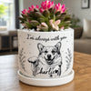 Custom Photo Home Decor Ceramic Plant Pot - Personalized Pet Memorial Sympathy Gifts For Dogs, Cats - Forever Loved Never Forgotten