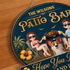 Custom Wood Sign - Personalized Summer Vacation And Travel Gifts For Husband And Wife, Dog Dad And Mom - Patio Bar, Furry Rules Tonight