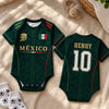 Custom Mexico World Football Baby Jersey Bodysuit
- Personalized Baby Shower, Gender Reveal Gifts For New Moms, New Dads, Football Lovers - The Team's Youngest MVP