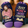 Custom Crew Socks - Personalized Bookish Gifts For Book Lovers, Bookworms, Readers - Happiness Is A Good Book