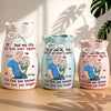 Custom Flower Vase With Ribbon - Personalized Anniversary Wedding Gifts For Husband And Wife, Him And Her - Loving You All Over Again