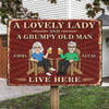 Custom Home Decor Metal Sign - Personalized Anniversary Wedding Gifts For Husband And Wife, Him And Her - Our Real Life Sitcom