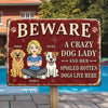 Custom Home Decor Metal Sign - Personalized Birthday Gifts For Dog Lovers, Dog Dad And Mom - Welcome To Our Furry Madhouse