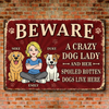 Custom Home Decor Metal Sign - Personalized Birthday Gifts For Dog Lovers, Dog Dad And Mom - Welcome To Our Furry Madhouse
