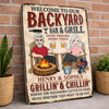 Custom Home Decor Metal Sign - Personalized Anniversary Wedding Gifts For Husband And Wife, Him And Her - Good Friends, Good Times, Free Beer