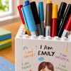 Custom Kids Brick-Style Pen Holder - Personalized Back To School Gifts For Kids - Learning Big Dreaming Bigger