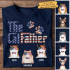 The American Cat Father - Gift For 4th Of July - Personalized Unisex T-Shirt