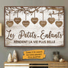Les Petits-Enfants Rendent La Vie Plus Belle - Personalized Horizontal Poster French
