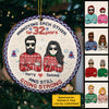 Annoying Each Other For So Many Years And Still Going Strong - Gift For Couples, Husband Wife, Personalized Custom Round Shaped Wood Christmas Ornament