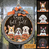 Happy Fall Y'all Pumpkins - Gift For Dog Lovers - Funny Personalized Dog Door Sign