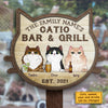 Welcome To The Catio - Gift For Cat Lovers, Personalized Shaped Wood Sign