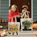 Custom Name Halloween Trick-or-Treat Gifts for Kids - Personalized Tote Bag