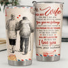 The Day I Met You I Found My Missing Piece I'm Proud To Be Yours - Tumbler - To My Wife, Gift For Wife, Anniversary, Engagement, Wedding, Marriage Gift
