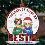 Custom Name Funny Bestie Christmas Gifts - Personalized Ornament