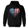 American Dog Lovers Heart Watercolor - Gifts For 4th Of July - Personalized Unisex T-Shirt