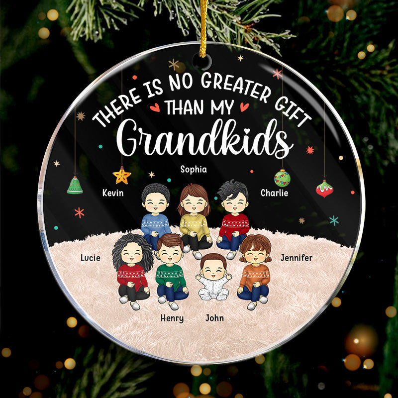 Custom Name Christmas Grandkids Gifts for Grandparents - Personalized Ornament