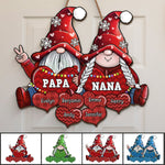 Custom Name Christmas Gnome Gifts for Grandparents - Personalized Wood Sign