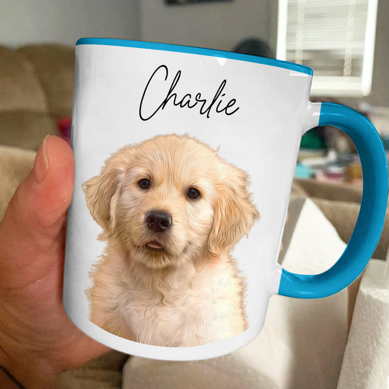 Custom Name Puppy Gifts for Dog Lovers - Personalized Accent Mugs