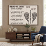 Custom Name Memorial Angel Tribute Decor - Personalized Poster
